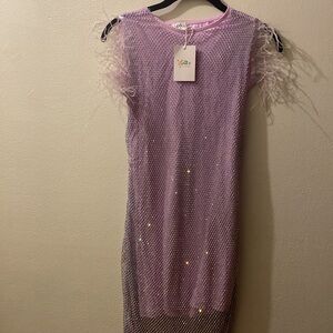 fitted lace wedding dress Lavender Shooting Star Sequin Dress main image 0